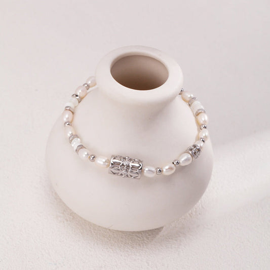 Bracelet de perles en argent