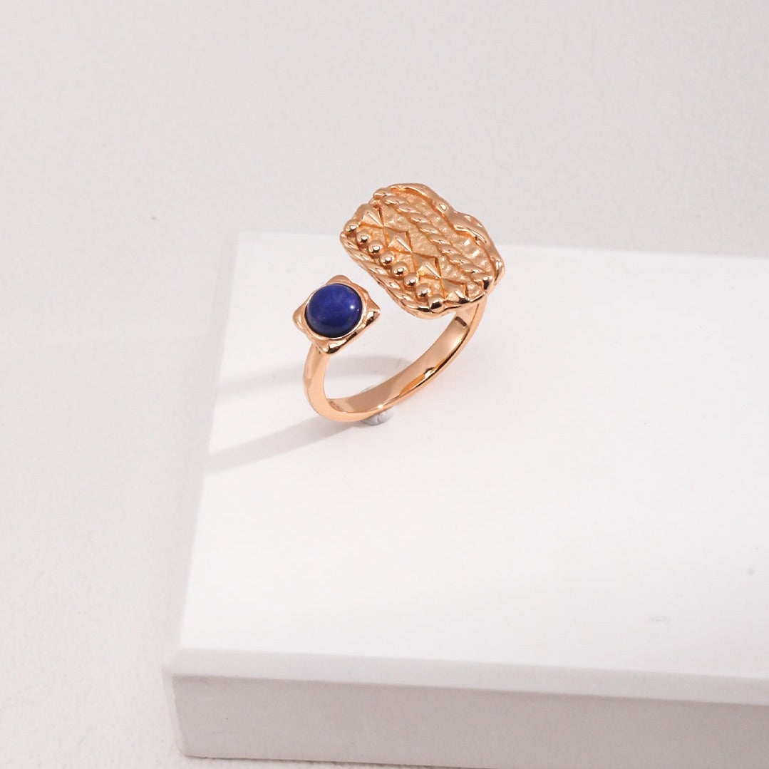 Seymours & Co. Azure Lapis Lazuli Vintage Open Ring