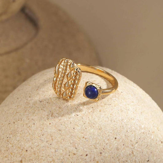 Seymours & Co. Azure Lapis Lazuli Vintage Open Ring